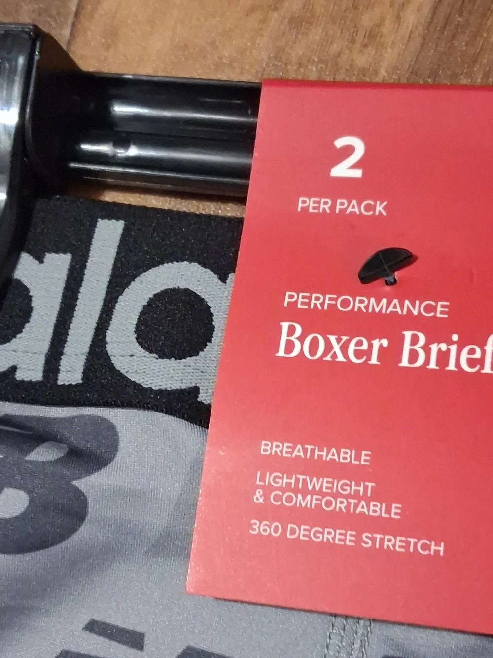 New Balance Gray & Black Logo Boxer Briefs